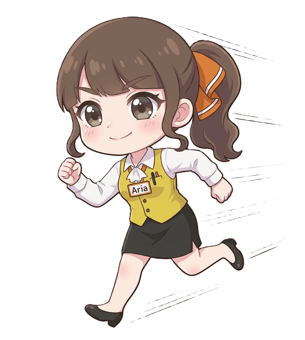 ダッシュするアリアちゃん