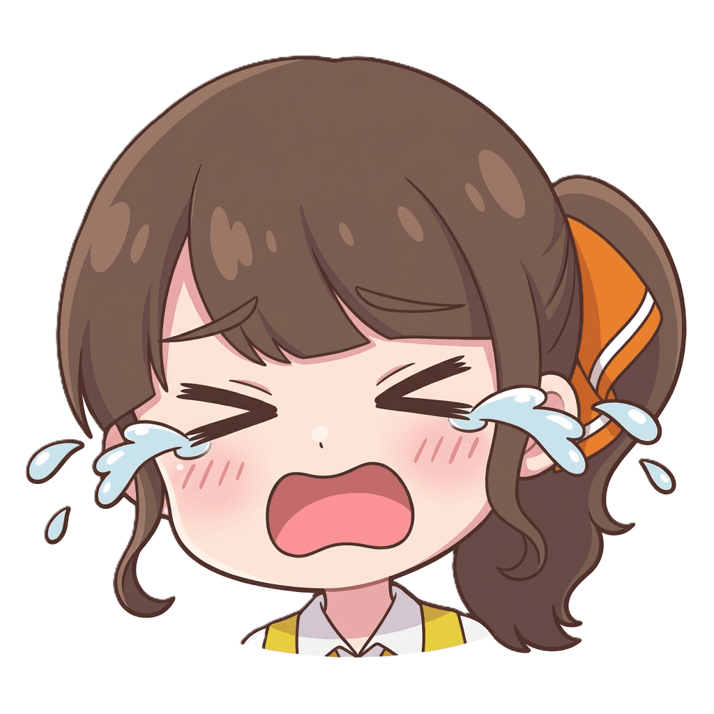 泣いているアリアちゃん