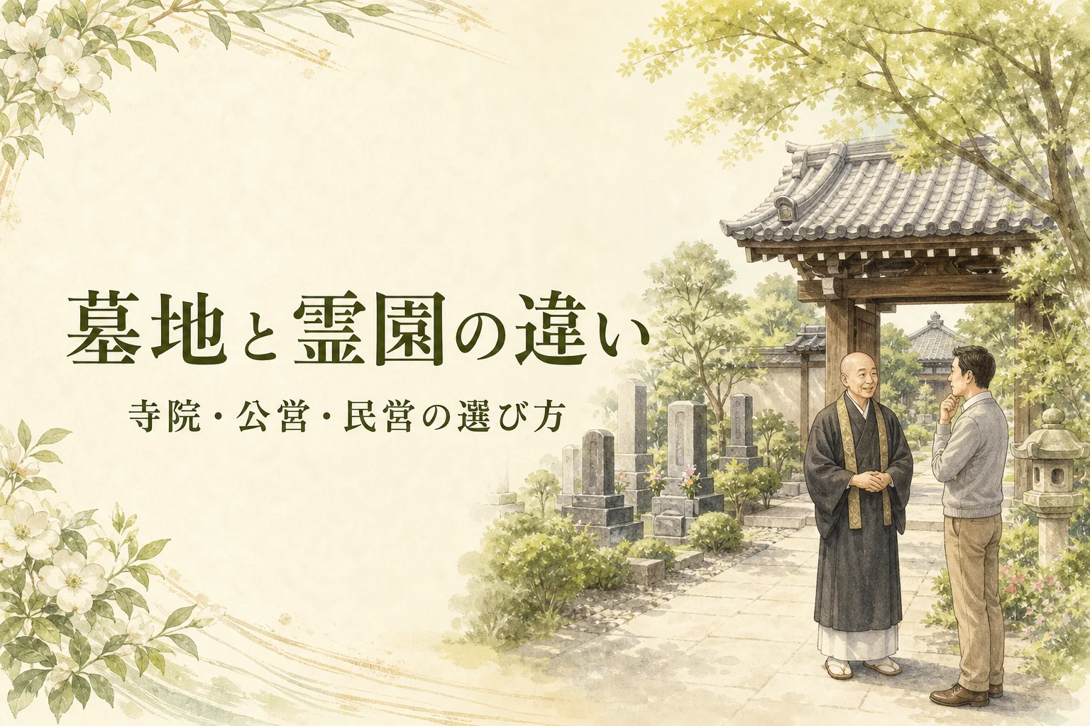 墓地と霊園の違い|寺院・公営・民営の選び方