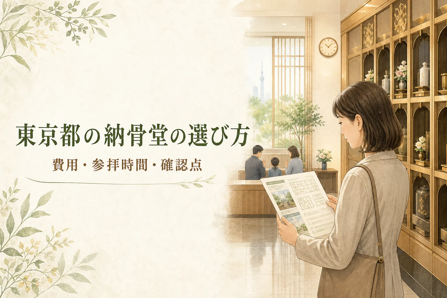 東京都の納骨堂の選び方|費用・参拝時間・確認点