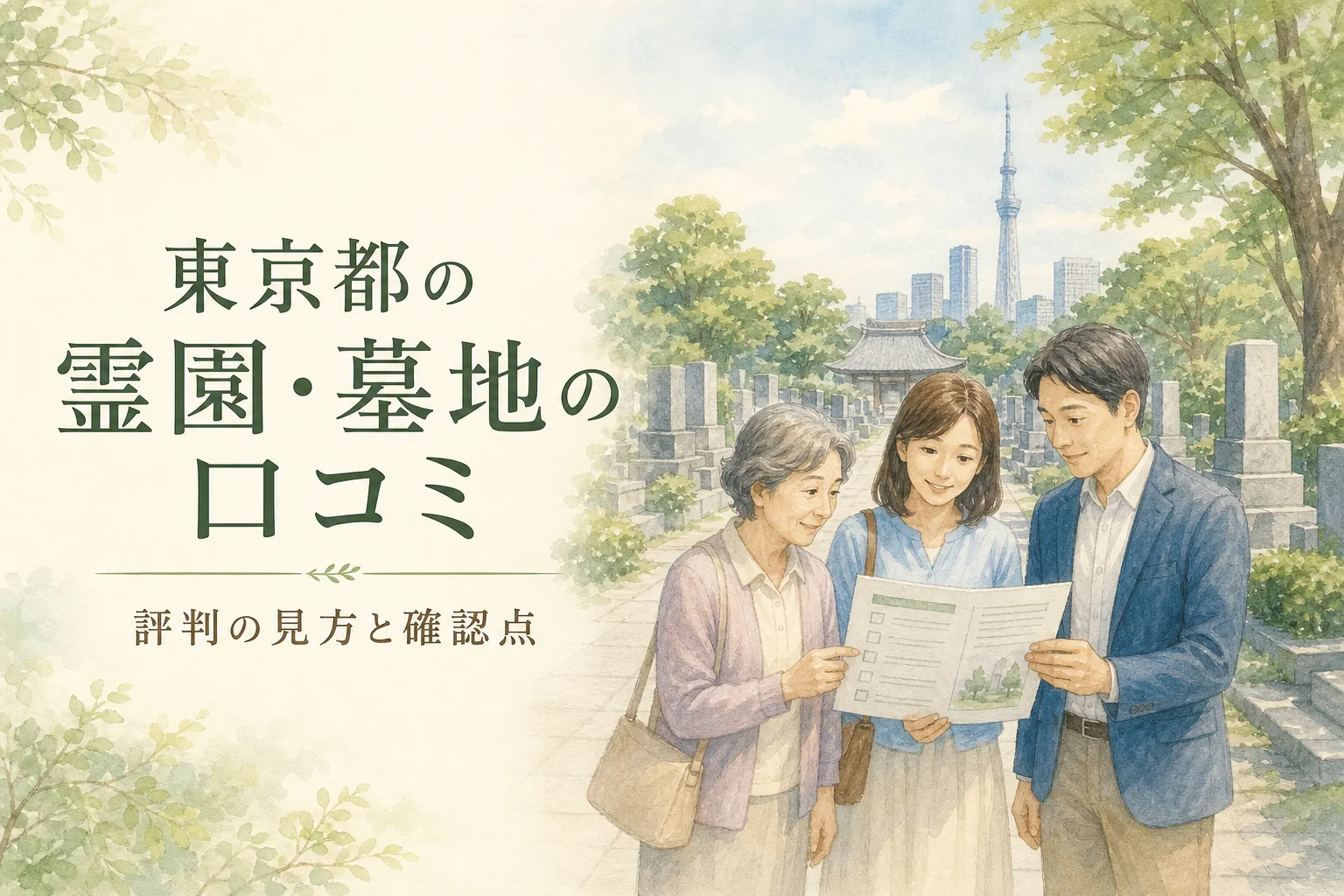 東京都の霊園・墓地の口コミ｜評判の見方と確認点